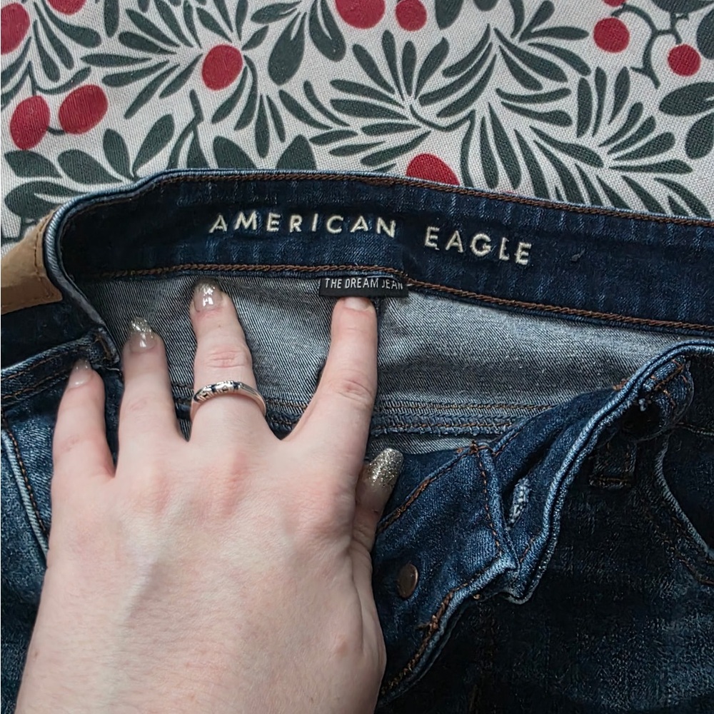 American Eagle Outfitters Women's Dark Blue Dream Jeans